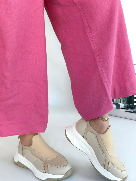 Kendy Bej Cilt Spor Ayakkabı Kendy Bej Cilt Spor Ayakkabı