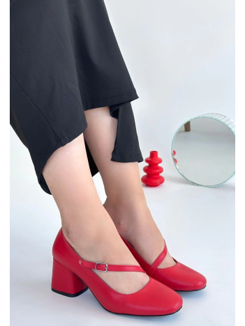 Kier Kırmızı Cilt Topuklu Ayakkabı Kier Kırmızı Cilt Topuklu Ayakkabı