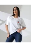 Kiraz İşlemeli Tişört Kiraz İşlemeli Tişört