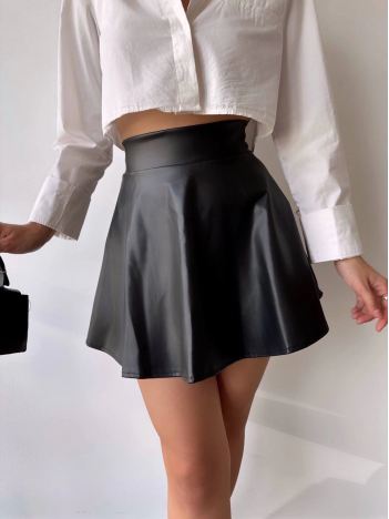 Kısa deri çan etek h26599 Kısa deri çan etek h26599