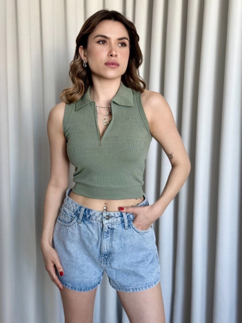 Kısa fermuarlı crop Kısa fermuarlı crop