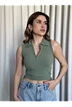Kısa Fermuarlı Crop
