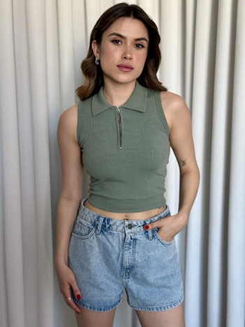 Kısa fermuarlı crop Kısa fermuarlı crop