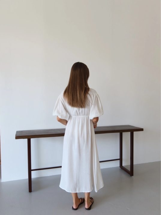 Kısa Kollu Müslin Elbise Beyaz Pt Kısa Kollu Müslin Elbise Beyaz Pt