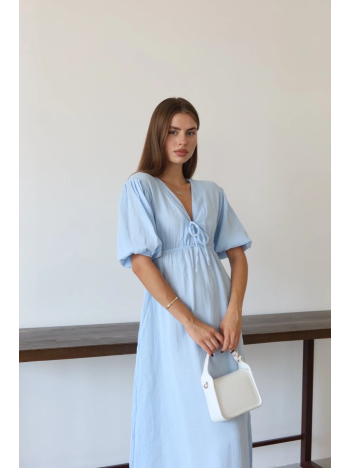 Kısa Kollu Müslin Elbise Mavi Pt Kısa Kollu Müslin Elbise Mavi Pt