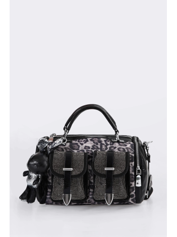 Kiwer Siyah Cilt Omuz Çantası