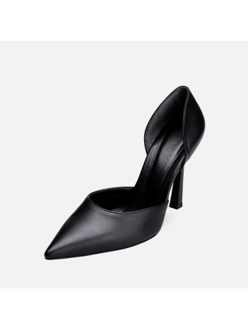 Koes Siyah Cilt Topuklu Ayakkabı