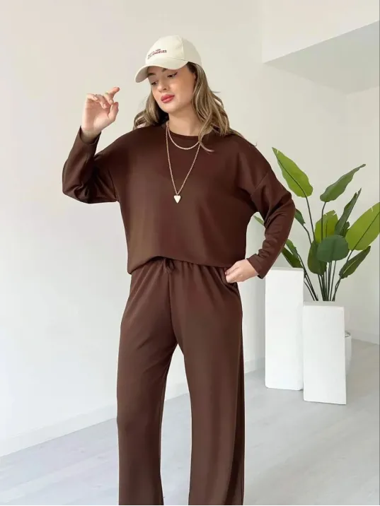 Kollu Modal Takım Kahve