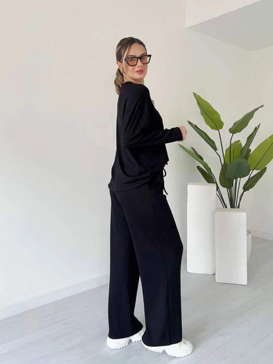 Kollu Modal Takım Siyah Kollu Modal Takım Siyah