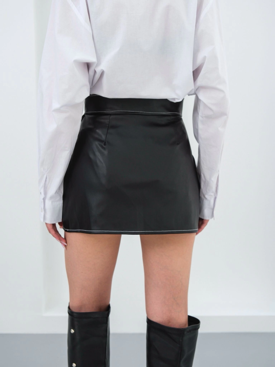 Kontrast deri etek siyah w260015 Kontrast deri etek siyah w260015