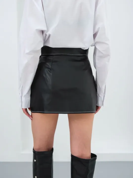 Kontrast Deri Etek Siyah W260015