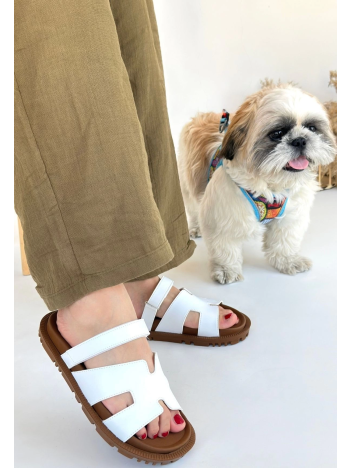 Kooni Beyaz Cilt Terlik Kooni Beyaz Cilt Terlik