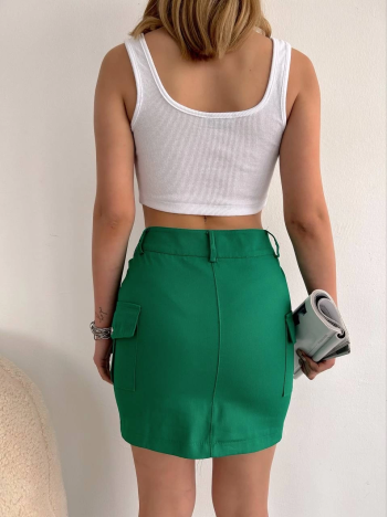 Körüklü cep etek yeşil s24904 Körüklü cep etek yeşil s24904