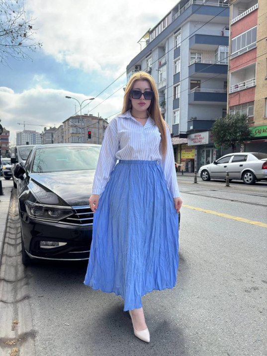 Kraş etek bebemavi Kraş etek bebemavi