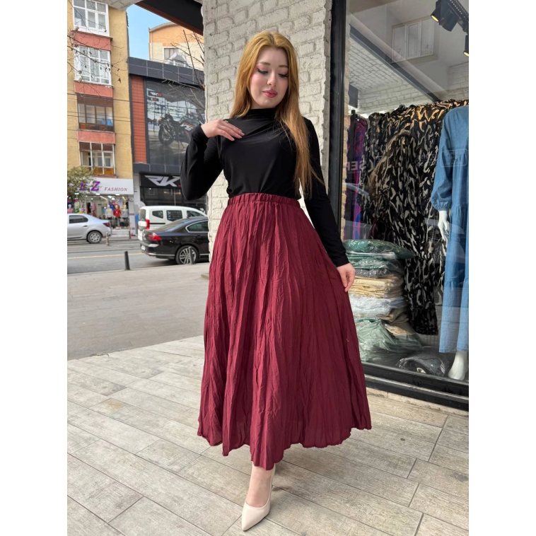 Kraş etek bordo Kraş etek bordo