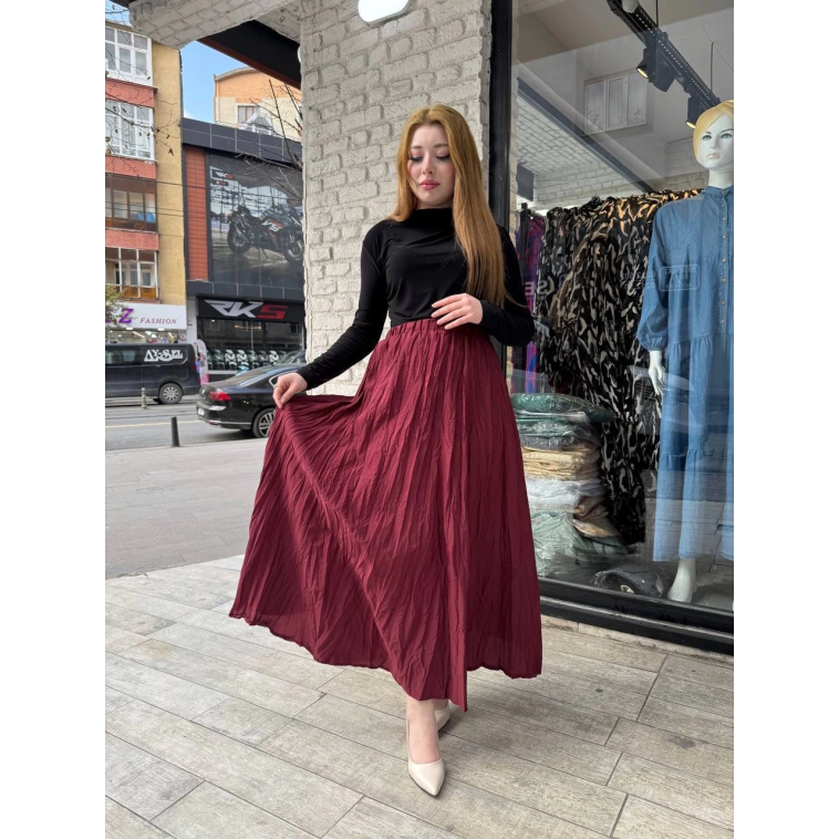 Kraş etek bordo Kraş etek bordo