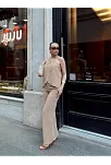 Kruvaze Takım Ayrobin Bej S054
