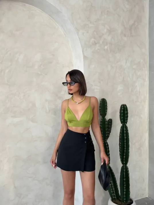 Kuş Gözü Şort Etek S25819