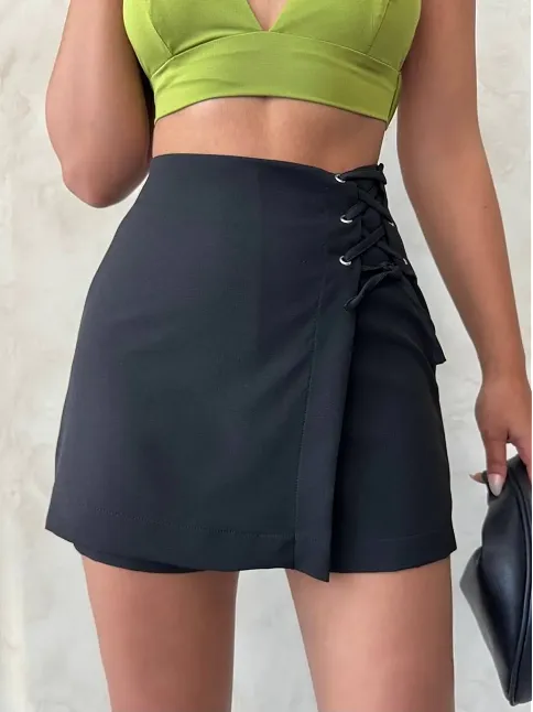 Kuş Gözü Şort Etek S25819