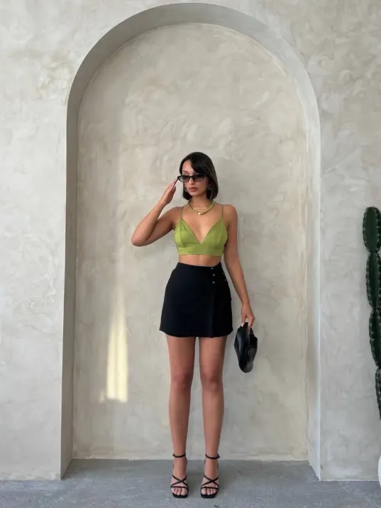 Kuş Gözü Şort Etek S25819