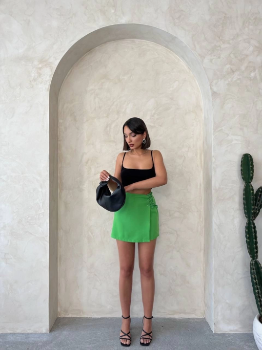 Kuş gözü şort etek yeşil s25819 Kuş gözü şort etek yeşil s25819