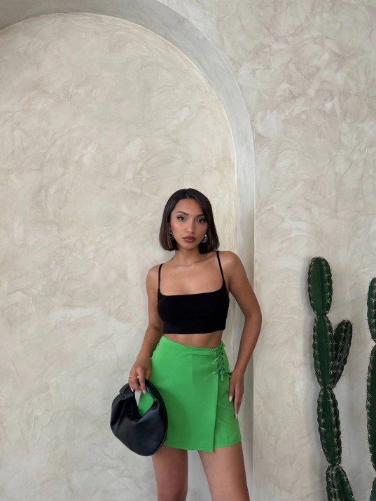 Kuş gözü şort etek yeşil s25819 Kuş gözü şort etek yeşil s25819