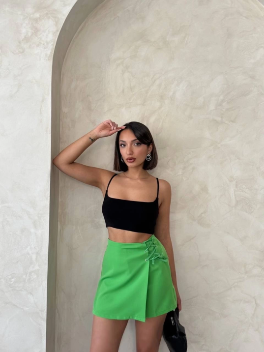 Kuş gözü şort etek yeşil s25819 Kuş gözü şort etek yeşil s25819