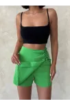 Kuş Gözü Şort Etek Yeşil S25819