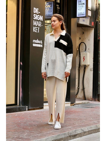 Kuş gözü triko takım Beyaz Kuş gözü triko takım Beyaz