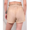 Kuşaklı keten şort bej s255265 Kuşaklı keten şort bej s255265