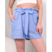 Kuşaklı keten şort mavi s255265 Kuşaklı keten şort mavi s255265