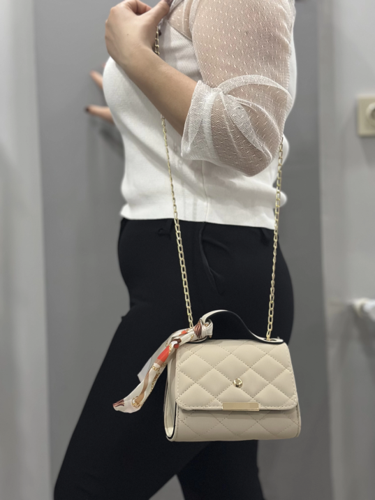 Bej cilt zoje çanta