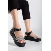 Lalen Siyah Kemerli Sandalet Lalen Siyah Kemerli Sandalet