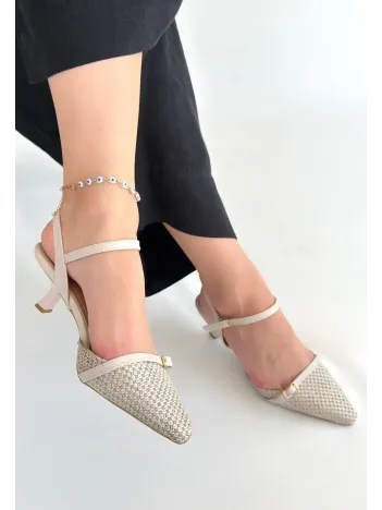 Lanna Bej Cilt Topuklu Ayakkabı Lanna Bej Cilt Topuklu Ayakkabı