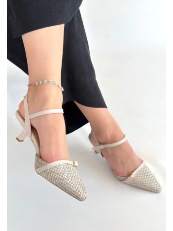 Lanna Bej Cilt Topuklu Ayakkabı Lanna Bej Cilt Topuklu Ayakkabı