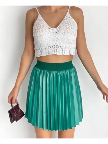 Lastikli Piliseli Lak Etek Yeşil S23901