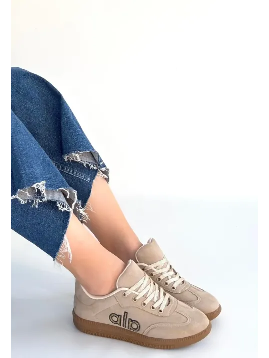 Lendo Bej Süet Bağcıklı Spor Ayakkabı