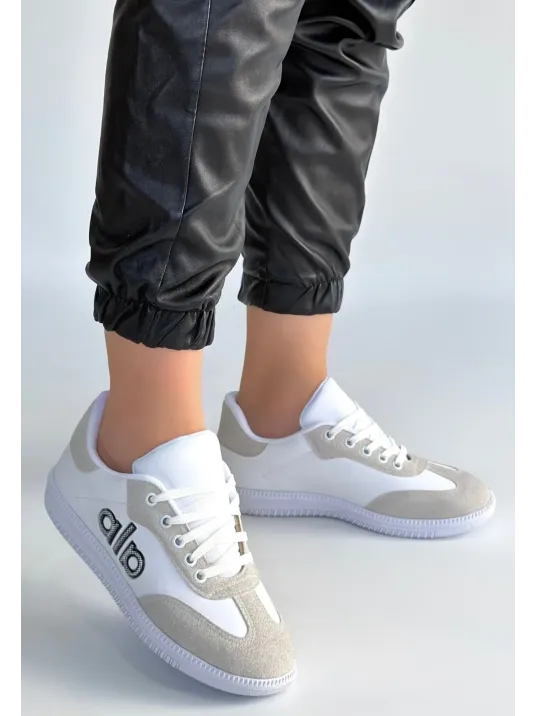 Lendo Beyaz Cilt Bağcıklı Spor Ayakkabı