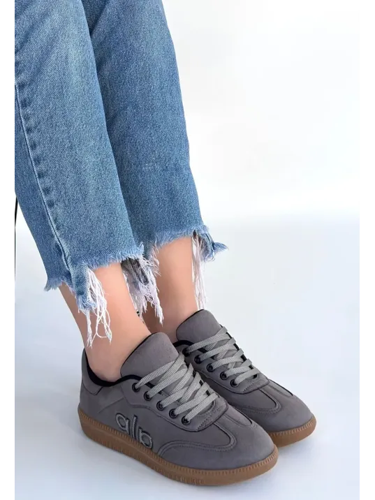 Lendo Gri Süet Bağcıklı Spor Ayakkabı