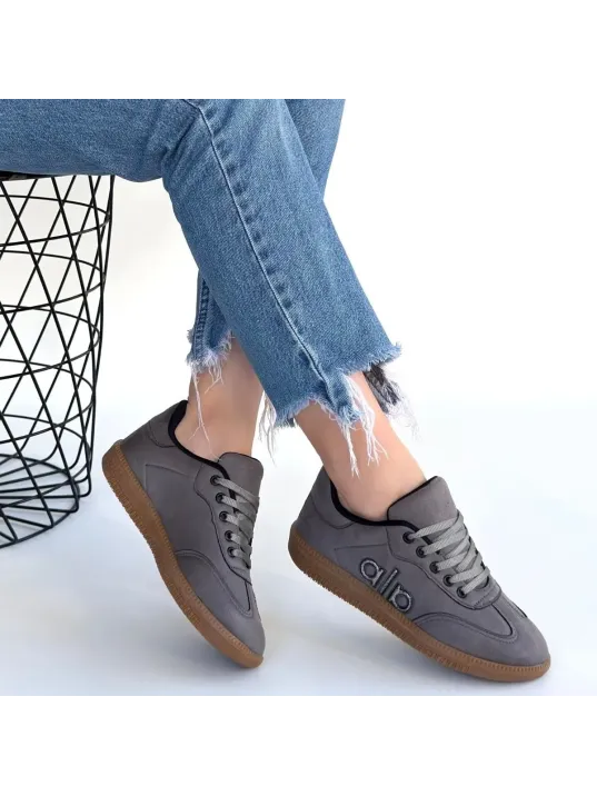 Lendo Gri Süet Bağcıklı Spor Ayakkabı