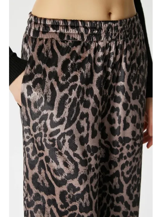 Leopar Desen Pantolon