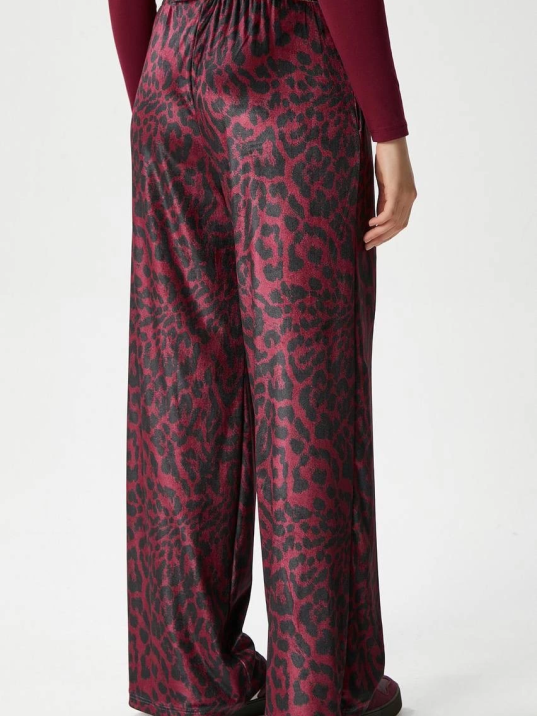 Leopar desen pantolon
