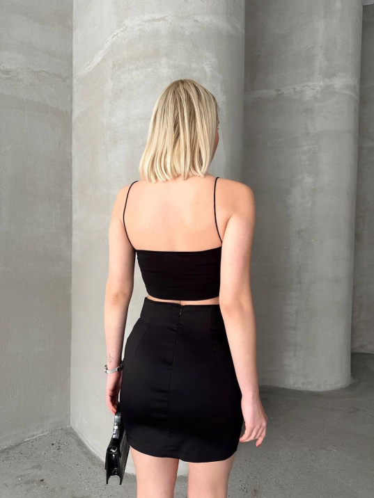 Likralı gabardin dört düğmeli etek Likralı gabardin dört düğmeli etek