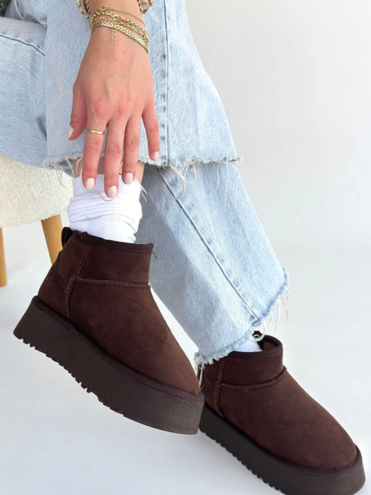 Linne Kahverengi Süet Bot Linne Kahverengi Süet Bot