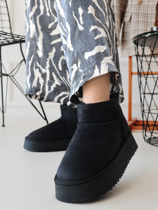 Linne Siyah Süet Bot Linne Siyah Süet Bot