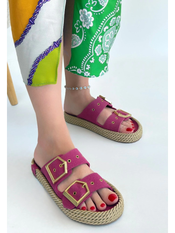 Loera Pemba Nubuk Çift Tokalı Terlik Loera Pemba Nubuk Çift Tokalı Terlik