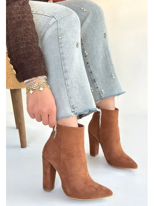 Loora Vizon Süet Topuklu Bot Loora Vizon Süet Topuklu Bot