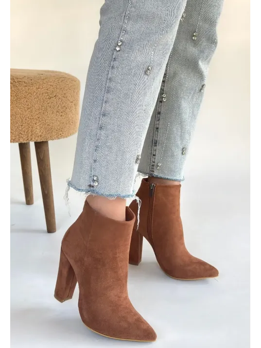 Loora Vizon Süet Topuklu Bot Loora Vizon Süet Topuklu Bot