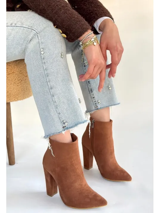 Loora Vizon Süet Topuklu Bot Loora Vizon Süet Topuklu Bot