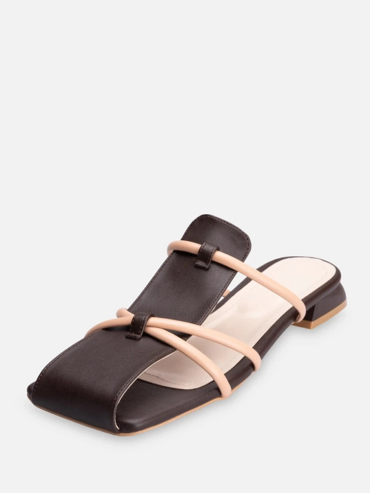 Lowet Kahverengi Cilt Topuklu Terlik